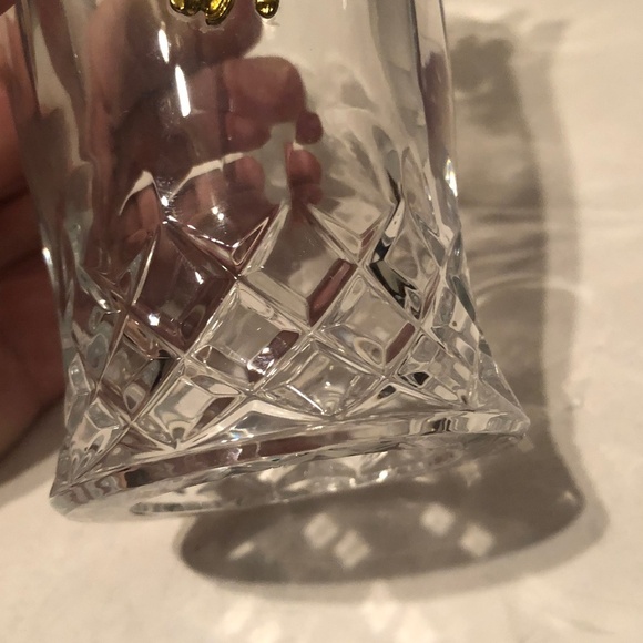 Teleflora 24% lead crystal candle cover with gold angel embellishment like new - Picture 6 of 6